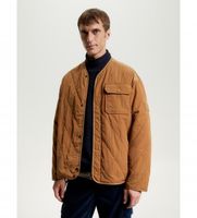 tommy hilfiger para hombre mw0mw33420 chaqueta empaquetable liner marron l casual manga larga sostenible nylon reciclado