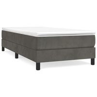 cama tapizada 193x90x25 cm terciopelo - gris