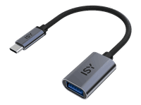 cable adaptador - isy iad-1050 universal 15 cm usb-a a usb-c 5 gbps grisnegro
