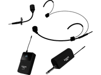 microfono - vieta pro party mic twin 40 hz 15 khz micro de solapa alcance 60m omnidireccional negro