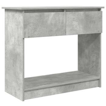 Mesa Consola，mesa De Entrada，mesa Auxiliar Con Cajones Gris Hormigón 85,5x38,5x74,5 Cm