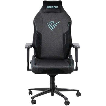 Silla Gaming Phoenix Monarch Negro Ergonómica 4D Tela Terciopelo Reclinable 150kg