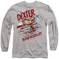 dexter camiseta manga larga blood never lies para hombre