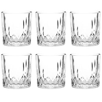 Vaso de whisky de vidrio tallado