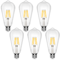 aigostar bombilla led e27 con filamentoblanco calido 2700k6w equivalente a 54w700 lumenesno regulablebombillas decorativaspack de 6 uds