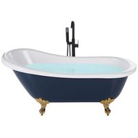 banera independiente de acrilico azul dorado patas 170 x 80 cm retro vintage tradicional cayman