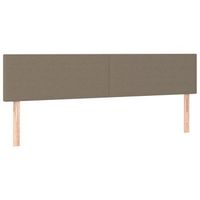cabeceros 2 unidades tela gris taupe 80x5x7888 cm