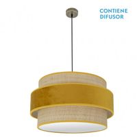 colgante reyes 3xe27 cueronatural-yema regx60x60 cm
