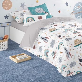 NATURALS  - Funda Nórdica Infantil Estampada 100% Algodón Extrasuave - Juego de 2 Piezas Funda de Edredón y 1 Funda de Almohada - Cama 90/105 cm - Fabricada en España