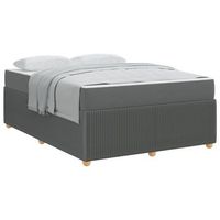 estructura de cama gris oscuro 140 x 200 cm tela vidaxl