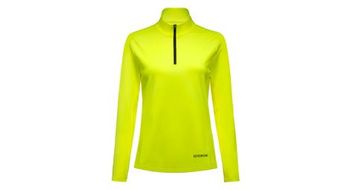 Camiseta de manga larga para mujer gore wear 1 4 zip everyday amarillo