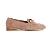 mocasines de piel de ante con horsebit de cadena taupe 36
