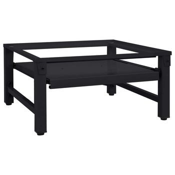 Pedestal Para Lavadora Negro 62 X 60,5 X 32,5 Cm Acero Vidaxl