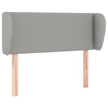 Cabecero Cama | Panel De Cabecera De Tela Gris Claro 93x23x78/88 Cm