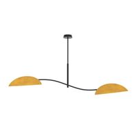 lampara de techo norgi mostaza 2 luces