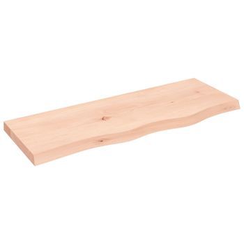 Estante De Pared | Estante Flotante | Repisa De Pared Madera Maciza Roble Sin Tratar 80x30x(2-4) Cm