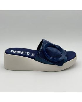 de PEPE MENARGUES MUJER SANDALIAS ZUECO HEBILLA 10564 CIERVO STAR SERRAJE MARI AZUL