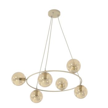 Lámpara colgante ibar ámbar (6 luces)