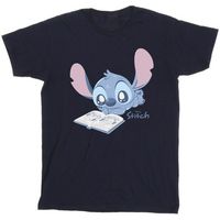 disney camiseta reading lying down para hombre