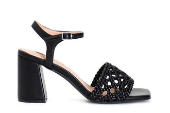 sandalias con parte superior perforada black
