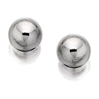 9ct White Gold Ball Stud Earrings - 5mm - G0692