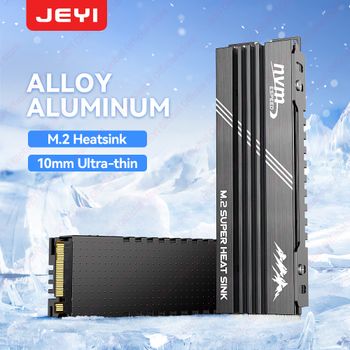 JEYI M.2 2280 SSD Aluminio Todo negro Snow Mountain Diseño Disipador de calor de aleación-Diseño ultrafino para consolas de juegos PS5/ITX/PC icold006