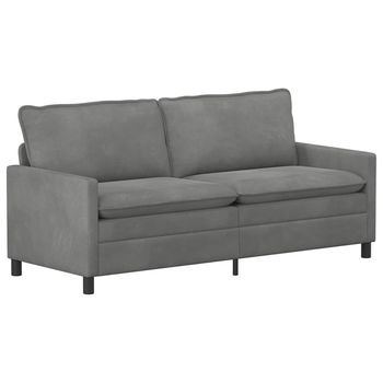 Sofá Gris Oscuro 196 X 81 X 87,5 Cm Terciopelo Vidaxl