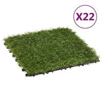 baldosas de cesped artificial 22 uds verde 30x30 cm vidaxl