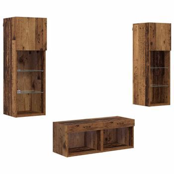 Gabinetes De Pared Para Tv 4 Uds. Roble Artisan Vidaxl