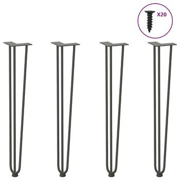Patas De Horquilla Para Consolas Para Consolas 4 Unidades Antracita 72 Cm Acero Macizo Vidaxl