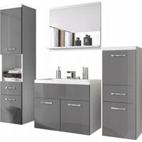 conjunto de muebles de bano alba juego de muebles de bano colgantes lavabo incluido color blancogris brillo