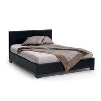 cama doble de diseno en color negro para adulto coleccion roma 140x200 cm con somier incluido