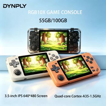 Consola de Videojuegos Portátil Retro POWKIDDY RGB10X, Pantalla IPS de 3.5 Pulgadas 640*480, RK3326 Opendinglinux, Regalos para Niños