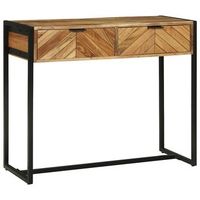 mesa consola marron 90 x 35 x 75 cm madera maciza de mango