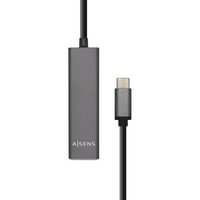 aisens hub usb 31 usb-c usb-cm-4xtipo ah gris 15cm
