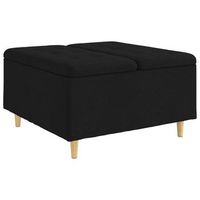 ottoman con almacenamiento negro 80 x 80 x 45 cm tela vidaxl