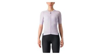 Maillot de manga corta castelli espresso para mujer morado azul