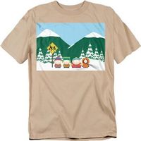 south park camiseta bus stop para mujer
