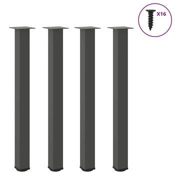 Patas Para Mesa De Bar (4 Unidades, Antracita, 100-102 Cm, Acero) Vidaxl