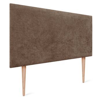 Dhome Cabecero Marron 90cm Acabado Toalla Soft Tapizado Liso Con Patas 4cm Grosor 125 Alto Tejido Suave Para Pared Acústicos Cabeceros Absorbentes (90cm, 4cm - 125 Al. - Marron)