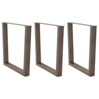 patas para mesa de comedor en forma de v 3 unidades acero natural 80 x 72-733 cm vidaxl