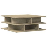 mesa de centrormesa auxiliarrmesa de cafe madera de ingenieria roble sonoma 70x70x29 cm