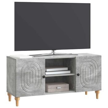 Mueble De Tv | Mueble De Salón | Gabinete De Tv Gris Hormigón 102 X 34,5 X 50 Cm