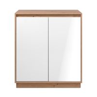 aparador pequeno 2 puertas l79 cm - roble y blanco