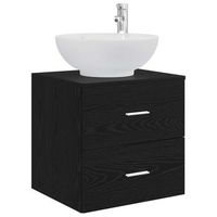 vanidad con lavabo de pared roble negro 495 x 445 x 665 cm vidaxl