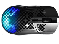 raton gaming - steelseries aerox 5 wireless inalambrica 24 ghz y bluetooth 50 optico rgb 18000 dpi 180h autonomia 9 botones negro