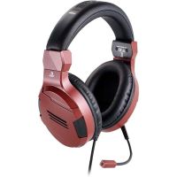 auriculares nacon con cable conexion 35 mm gaming microfono ajustable rojo