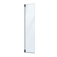 puerta de ducha abatible de 35cm para completar fijo de ducha  negro  35cm x 195cm