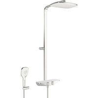 columna de ducha con rociador hansa hansaemotion 5865 3 chorros dn15 cromoblanco 5865017182
