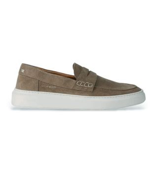 Replay para hombre. RZ8H0002L Mocasines de Piel Brice Tonal verde (45), Plano, Ninguno, Casual, Clásico